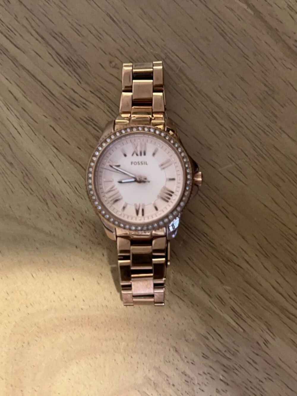 Fossil Rose Gold Crystal Accent Watch
